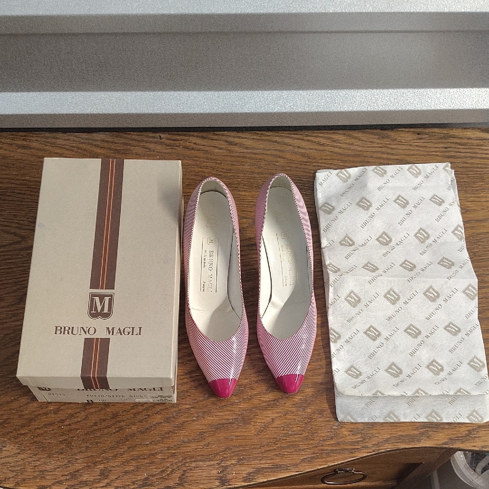 Bruno Magli Pink and Red Heels